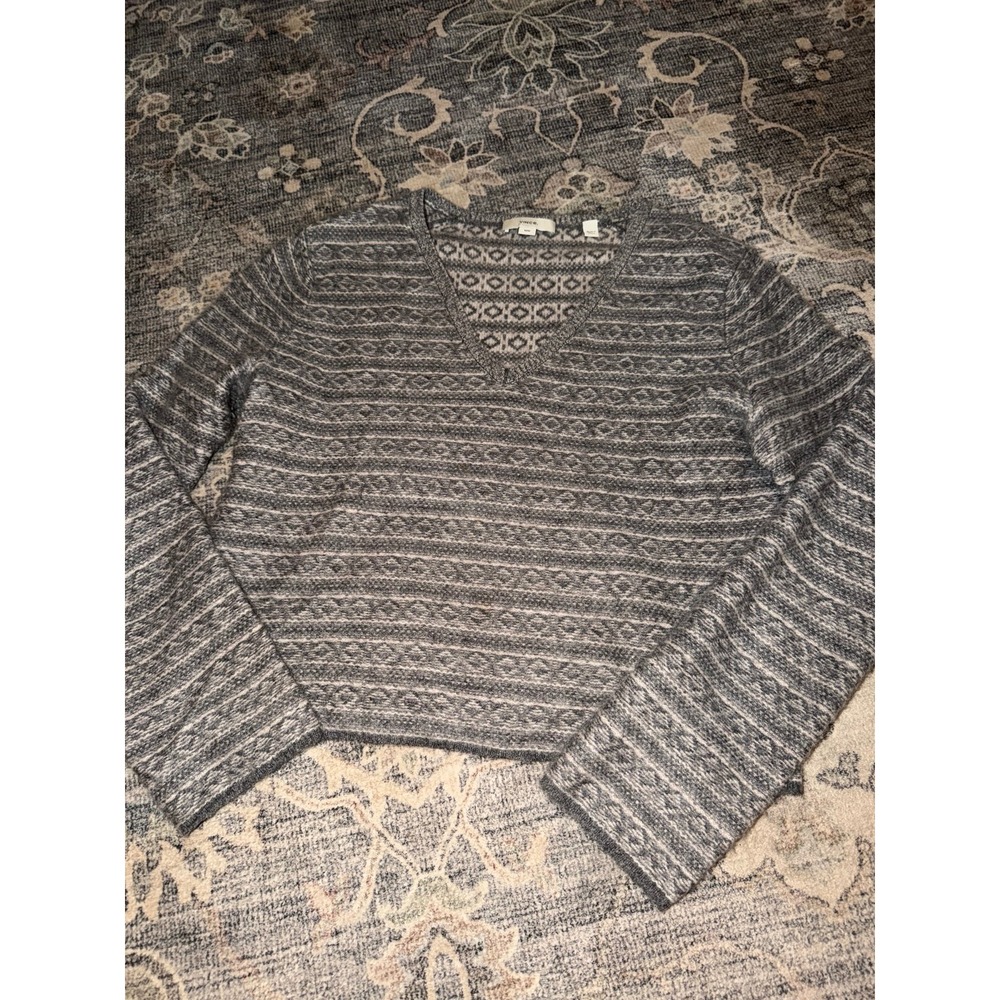Vince Cashmere Fair Isle V-Neck Sweater